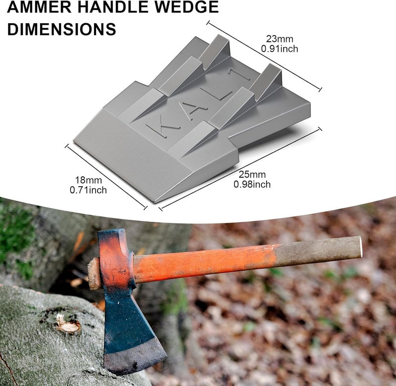 Ybenlld 5 Pcs Safety Hammer Handle Wedge, Concial Handle Metal Wedges,Mauls Handle Wedge Kit for Hammer Axe Claw Sledge Handle - Image 2